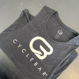 CYCLEBAR BLACK MUSCLE TANK W/ WHITE LOGO